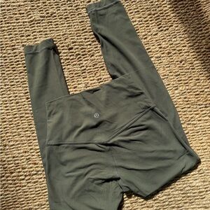 Lululemon Ribbed Leggings in Jade Green